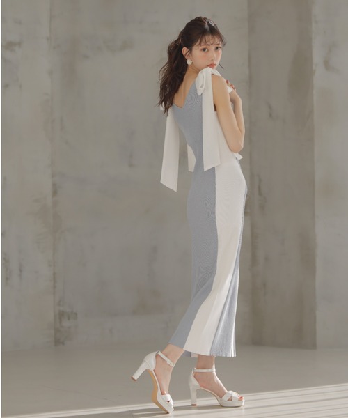 AKB48千葉恵里さん着用】バイカラーリボンワンピース 夏服