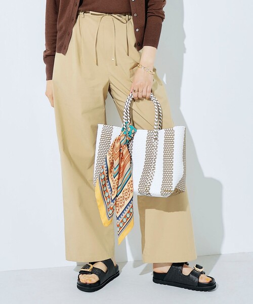 fredy emue(フレディエミュ)の「【MoonBird /ムーンバード】ワイドシェイプメルカドバッグ(かごバッグ・レディース・ホワイト系その他/オフホワイト/ブラック系その他・FREE)」の7枚目の写真