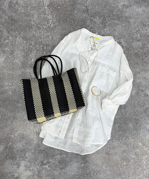 fredy emue(フレディエミュ)の「【MoonBird /ムーンバード】ワイドシェイプメルカドバッグ(かごバッグ・レディース・ホワイト系その他/オフホワイト/ブラック系その他・FREE)」の12枚目の写真