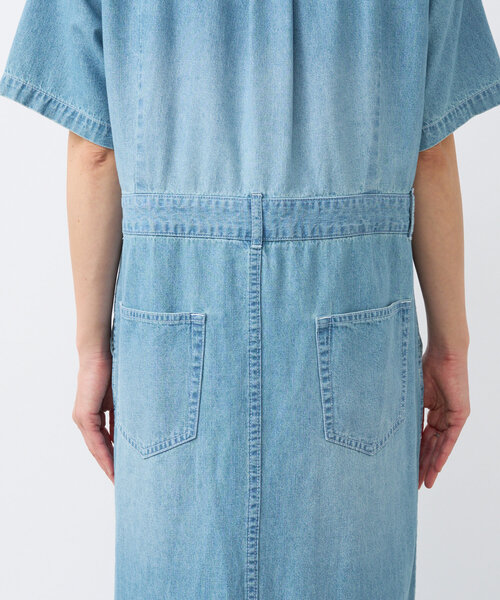 RIVE DROITE（リヴドロワ）の「【MONN×Yoshiiiiii】半袖デニムシャツワンピース（ワンピース・レディース・ネイビー/ブルー・40/36/FREE）」の14枚目の写真