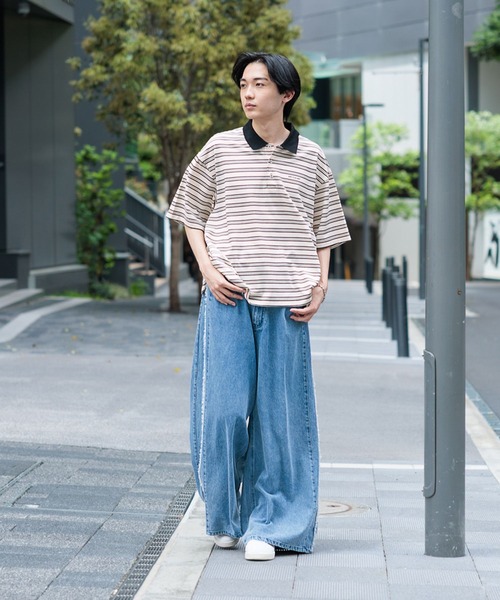 GLOBAL WORK(グローバルワーク)の「ロゴ刺繍ポロシャツ/AND YUA ANY/499715(ポロシャツ・キッズ・ホワイト系8/ダークグリーン・160cm/170cm)」の4枚目の写真