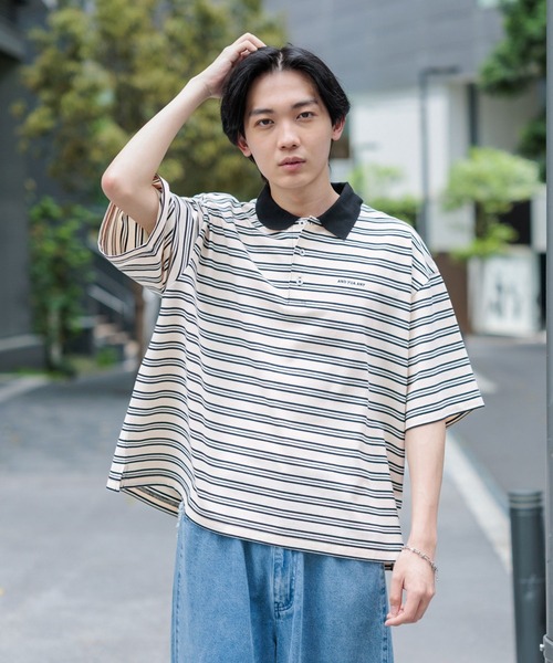 GLOBAL WORK(グローバルワーク)の「ロゴ刺繍ポロシャツ/AND YUA ANY/499715(ポロシャツ・キッズ・ホワイト系8/ダークグリーン・160cm/170cm)」の6枚目の写真