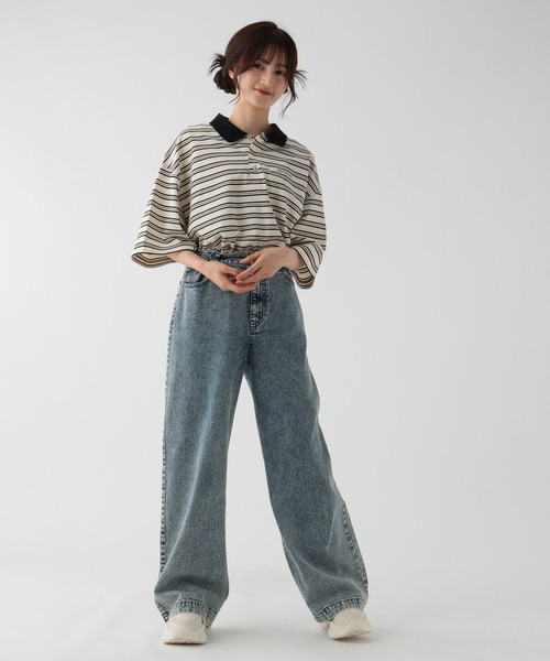 GLOBAL WORK(グローバルワーク)の「ロゴ刺繍ポロシャツ/AND YUA ANY/499715(ポロシャツ・キッズ・ホワイト系8/ダークグリーン・160cm/170cm)」の11枚目の写真