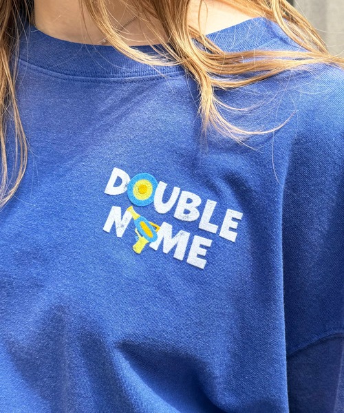 DOUBLE NAME(ダブルネーム)の「SHOOTING加工フロッキーBIG TEE(Tシャツ/カットソー・レディース・ブラック/ブルー/パープル・FREE)」の18枚目の写真