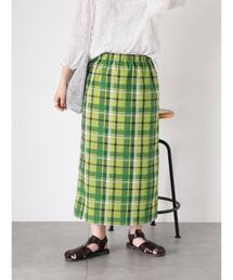Samansa Mos2 | 【UVカット】チェック柄ナロースカート(スカート)