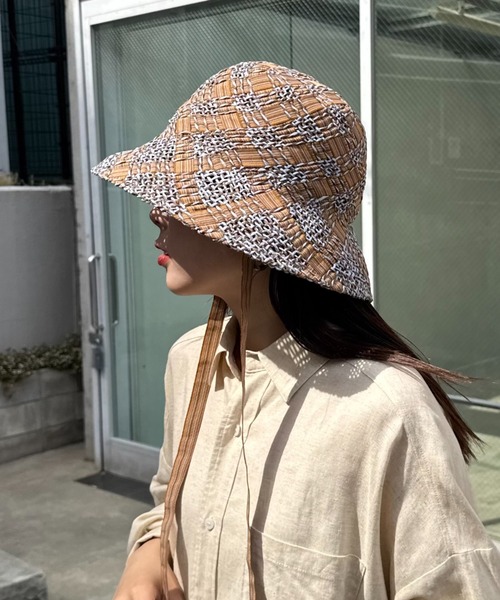 CIAOPANIC TYPY（チャオパニックティピー）の「【Aguni】紐付きペーパーHAT（ハット・レディース・ブラウン/オフホワイト/ブラック・ONE SIZE）」の19枚目の写真