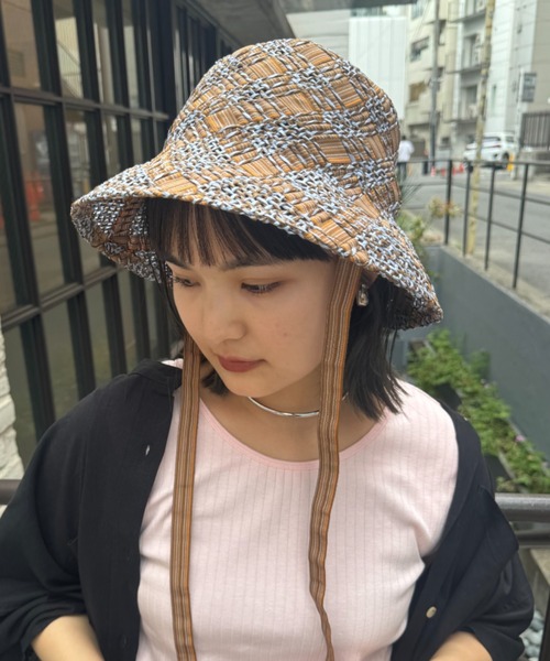 CIAOPANIC TYPY（チャオパニックティピー）の「【Aguni】紐付きペーパーHAT（ハット・レディース・ブラウン/オフホワイト/ブラック・ONE SIZE）」の17枚目の写真