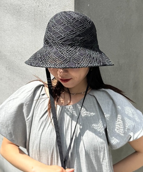 CIAOPANIC TYPY（チャオパニックティピー）の「【Aguni】紐付きペーパーHAT（ハット・レディース・ブラウン/オフホワイト/ブラック・ONE SIZE）」の21枚目の写真