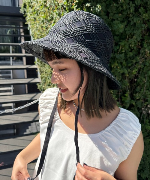 CIAOPANIC TYPY（チャオパニックティピー）の「【Aguni】紐付きペーパーHAT（ハット・レディース・ブラウン/オフホワイト/ブラック・ONE SIZE）」の20枚目の写真