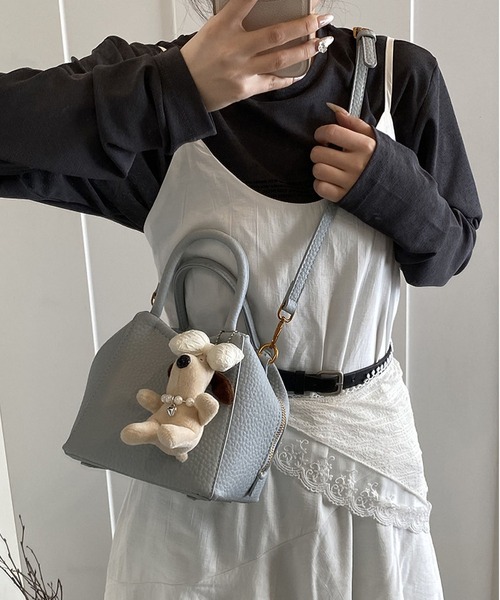 LA VORAGINE(ラ ヴォラジネ)の「持ち手付きライチ目バケットバッグ(かごバッグ・レディース・ピンク/ブラック/アイボリー/ブルー・FREE)」の19枚目の写真