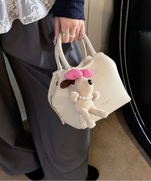 LA VORAGINE(ラ ヴォラジネ)の「持ち手付きライチ目バケットバッグ(かごバッグ・レディース・ピンク/ブラック/アイボリー/ブルー・FREE)」の22枚目の写真