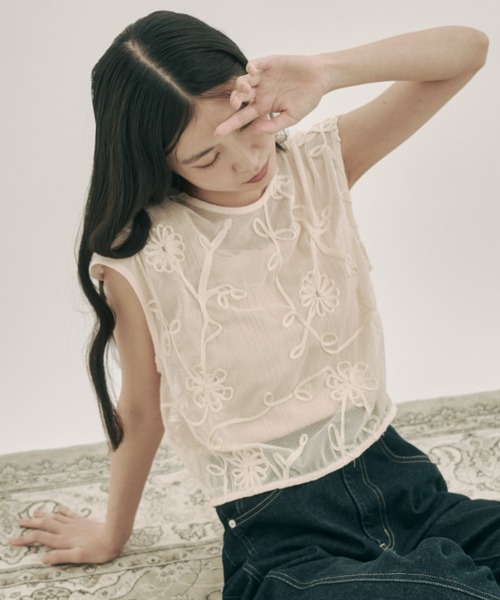 moi tytto（モイテュット）の「コード刺繍レースベスト（ベスト・レディース・ナチュラル・FREE）」の20枚目の写真