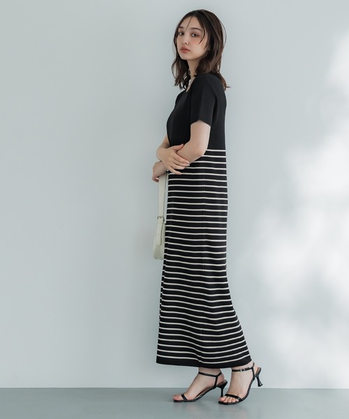 coca(coca)(コカ)の「ニットロングワンピース(ワンピース・レディース・ブラック/その他1・S/M/L)」の4枚目の写真