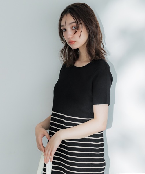 coca(coca)(コカ)の「ニットロングワンピース(ワンピース・レディース・ブラック/その他1・S/M/L)」の6枚目の写真