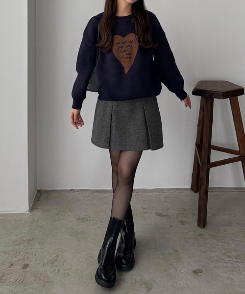 callautia(カラウティア)の「メルトンプリーツミニスカート(インパン付き)(スカート・レディース・ブラック/ダークグレー/ブラウン・LARGE/MEDIUM/SMALL)」の8枚目の写真