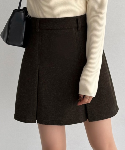 callautia(カラウティア)の「メルトンプリーツミニスカート(インパン付き)(スカート・レディース・ブラック/ダークグレー/ブラウン・LARGE/MEDIUM/SMALL)」の16枚目の写真