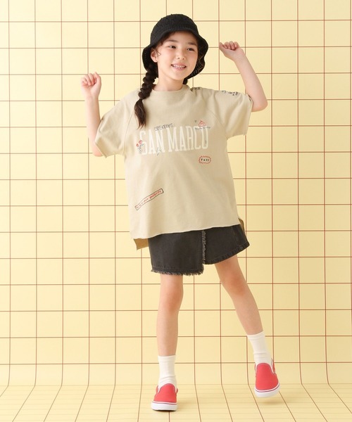 LEPSIM（レプシィム）の「【KIDS】モチーフロゴプルオーバーSS　497005（Tシャツ/カットソー・キッズ・チャコールグレー/オフホワイト/ベージュ・120/140/130）」の22枚目の写真