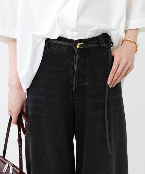 BABYLONE（バビロン）の「【ATELIER AMBOISE】ホソベルト（ベルト・レディース・ブラック/ダークブラウン・フリー）」の3枚目の写真