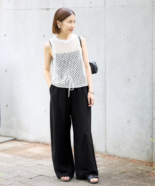 イエナ　ドライリネンストレッチパンツ　size34 セール】ドライリネンストレッチパンツ◇（その他パンツ）｜IENA