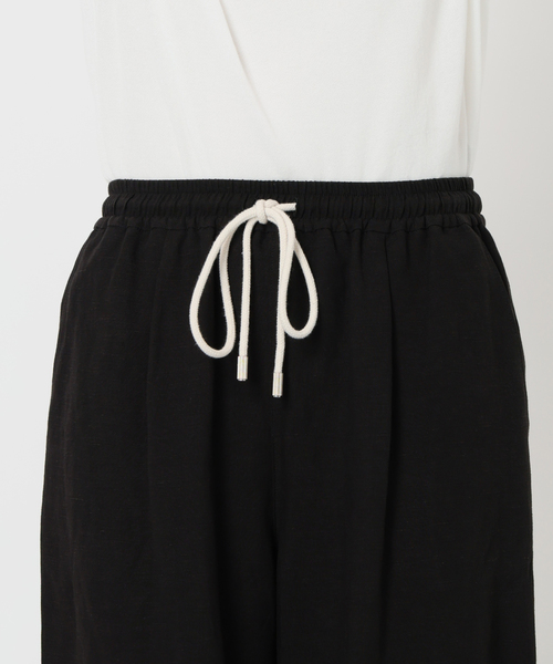 イエナ リネンワイドイージーパンツ ブラック IENA（イエナ）の「リネンワイドイージーパンツ（その他パンツ