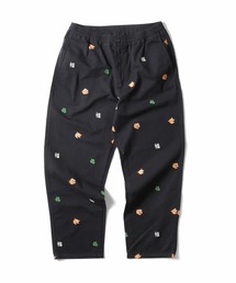 HOUSTON ヒューストン COTTON TWILL ALLOVER EMB EASY PANTS コットンツイル 虎 福 総柄刺繍 イージーパンツ