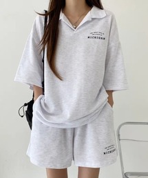 NEW GENTLEMAN（ニュージェントルマン）の「【2点SET】シャラポア ビッグポロシャツ＆ショーツ（ポロシャツ）」