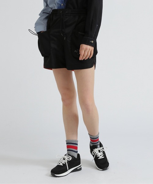 AVIREX（アヴィレックス）の「NYLON COMBI SHORT PANTS/ナイロンコンビショートパンツ（その他パンツ・レディース・グレー/オリーブ/ブラック・M/S）」の12枚目の写真