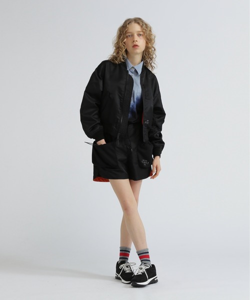 AVIREX（アヴィレックス）の「NYLON COMBI SHORT PANTS/ナイロンコンビショートパンツ（その他パンツ・レディース・グレー/オリーブ/ブラック・M/S）」の13枚目の写真
