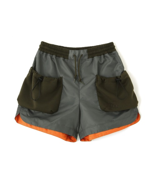 AVIREX（アヴィレックス）の「NYLON COMBI SHORT PANTS/ナイロンコンビショートパンツ（その他パンツ・レディース・グレー/オリーブ/ブラック・M/S）」の22枚目の写真