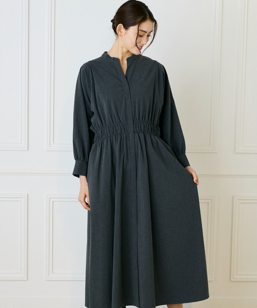 バンドカラーワンピース（ワンピース）｜INED（イネド）のファッション