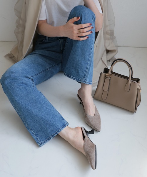 VIVIAN（ヴィヴィアン）の「キラキララメ入りベロアミュールパンプス（サンダル・レディース・ベージュ/ブラック・M/S/LL/L）」の18枚目の写真