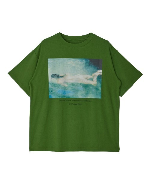 Ameri（アメリ）の「Silvia Conde Olivan×Ameri OVERSIZE TEE（Tシャツ/カットソー・レディース・スミクロ/ベージュ/グリーン/アイボリー・FREE）」の22枚目の写真