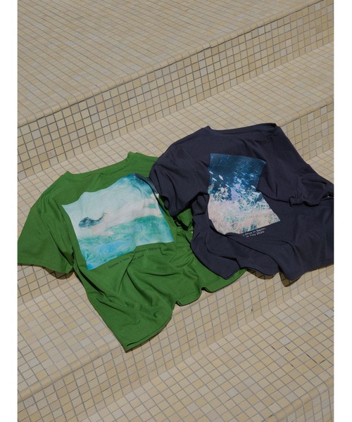 Ameri（アメリ）の「Silvia Conde Olivan×Ameri OVERSIZE TEE（Tシャツ/カットソー・レディース・スミクロ/ベージュ/グリーン/アイボリー・FREE）」の18枚目の写真