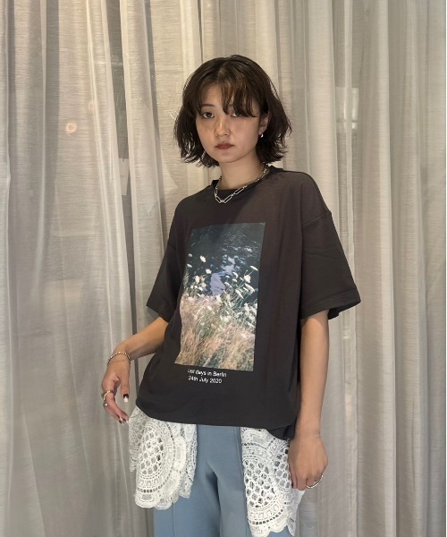 Ameri VINTAGE - みきてぃー Silvia Conde Olivan×Ameri OVERSIZE TEE（Tシャツ/カットソー