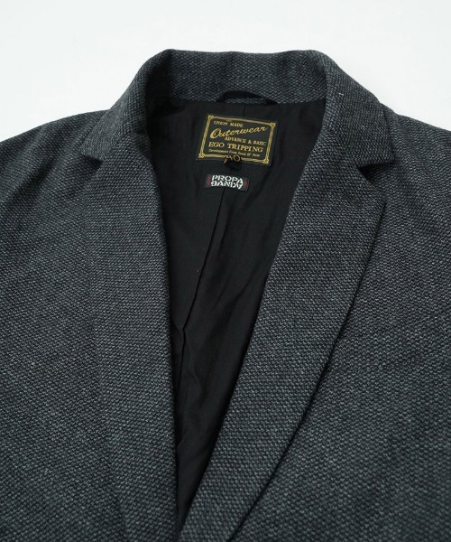 EGO TRIPPING(エゴトリッピング)の「mj10952-EGO×PROPA LOUNGECUT JACKET テーラードジャケット(テーラードジャケット・メンズ・チャコールグレー×ブラック・46/48)」の9枚目の写真