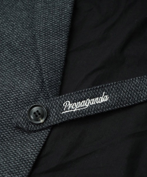 EGO TRIPPING(エゴトリッピング)の「mj10952-EGO×PROPA LOUNGECUT JACKET テーラードジャケット(テーラードジャケット・メンズ・チャコールグレー×ブラック・46/48)」の7枚目の写真