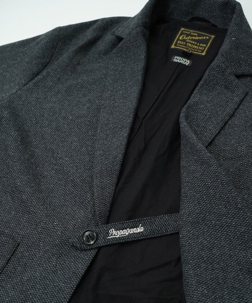 EGO TRIPPING(エゴトリッピング)の「mj10952-EGO×PROPA LOUNGECUT JACKET テーラードジャケット(テーラードジャケット・メンズ・チャコールグレー×ブラック・46/48)」の6枚目の写真