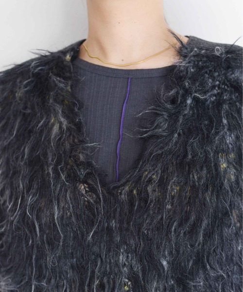 かすれロングシャギークロップドベスト Eimee Law│Eimee Law