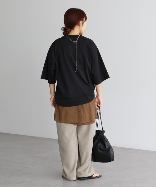 CRAFT STANDARD BOUTIQUE（クラフトスタンダードブティック）の「接触冷感/UVカット/吸水速乾 ハニカムメッシュフォトTEE 3【ユニセックス】（Tシャツ/カットソー・レディース・ブラック/オフホワイト・S/M/L）」の5枚目の写真