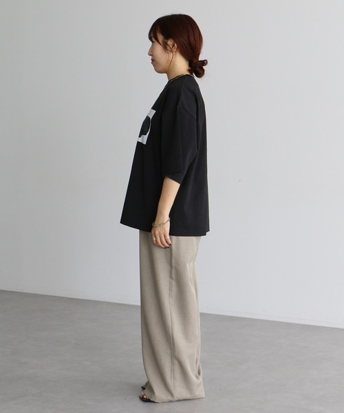 CRAFT STANDARD BOUTIQUE（クラフトスタンダードブティック）の「接触冷感/UVカット/吸水速乾 ハニカムメッシュフォトTEE 3【ユニセックス】（Tシャツ/カットソー・レディース・ブラック/オフホワイト・S/M/L）」の7枚目の写真