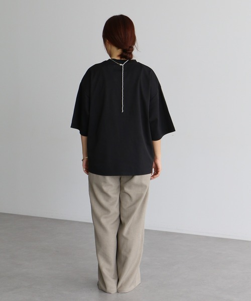 CRAFT STANDARD BOUTIQUE（クラフトスタンダードブティック）の「接触冷感/UVカット/吸水速乾 ハニカムメッシュフォトTEE 3【ユニセックス】（Tシャツ/カットソー・レディース・ブラック/オフホワイト・S/M/L）」の8枚目の写真