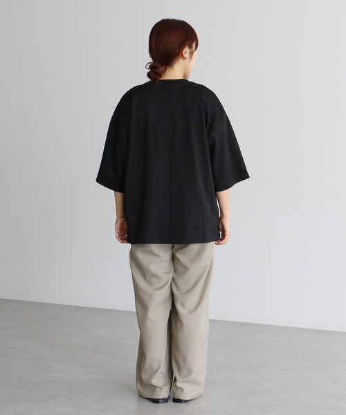 CRAFT STANDARD BOUTIQUE（クラフトスタンダードブティック）の「接触冷感/UVカット/吸水速乾 ハニカムメッシュフォトTEE 3【ユニセックス】（Tシャツ/カットソー・レディース・ブラック/オフホワイト・S/M/L）」の11枚目の写真