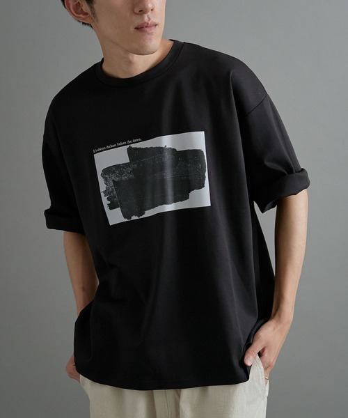 CRAFT STANDARD BOUTIQUE（クラフトスタンダードブティック）の「接触冷感/UVカット/吸水速乾 ハニカムメッシュフォトTEE 3【ユニセックス】（Tシャツ/カットソー・レディース・ブラック/オフホワイト・S/M/L）」の12枚目の写真