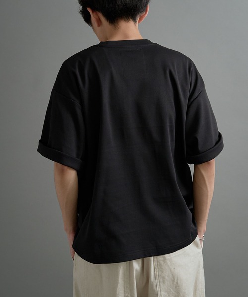 CRAFT STANDARD BOUTIQUE（クラフトスタンダードブティック）の「接触冷感/UVカット/吸水速乾 ハニカムメッシュフォトTEE 3【ユニセックス】（Tシャツ/カットソー・レディース・ブラック/オフホワイト・S/M/L）」の13枚目の写真