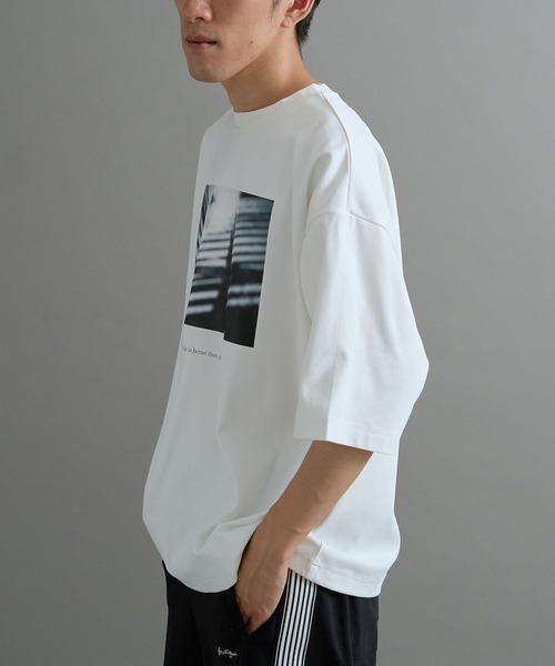 CRAFT STANDARD BOUTIQUE（クラフトスタンダードブティック）の「接触冷感/UVカット/吸水速乾 ハニカムメッシュフォトTEE 3【ユニセックス】（Tシャツ/カットソー・レディース・ブラック/オフホワイト・S/M/L）」の18枚目の写真