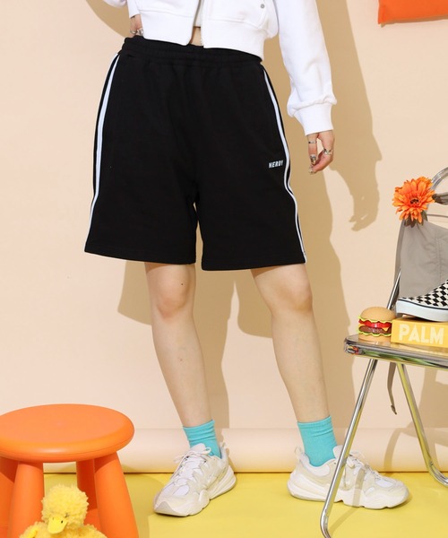 NERDY ハーフパンツ NERDY パンツ ジッパーポイントウーブンハーフパンツ メンズ
