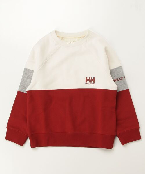 HELLY HANSEN(ヘリーハンセン)の「【HELLY HANSEN】K Tri Sweat Crew(スウェット・キッズ・レッド/ブルー・150/140/130)」の1枚目の写真