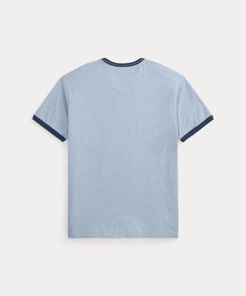 RRL（ダブル アール エル）の「ロゴ ジャージー リンガー Tシャツ（Tシャツ/カットソー・メンズ・ブルー・XXL/S/M/L）」の6枚目の写真