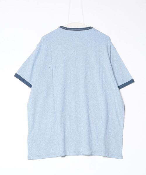 RRL（ダブル アール エル）の「ロゴ ジャージー リンガー Tシャツ（Tシャツ/カットソー・メンズ・ブルー・XXL/S/M/L）」の2枚目の写真