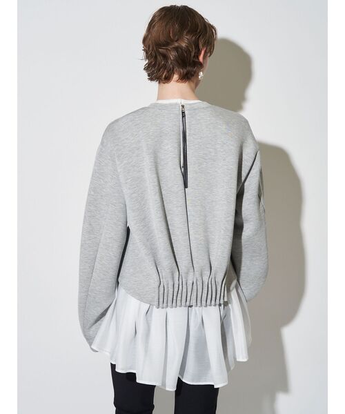 ELENDEEK(エレンディーク)の「タックヘムクロップドカットソー(スウェット・レディース・ブラック/ブラウン/グレー/オフホワイト・FREE)」の18枚目の写真